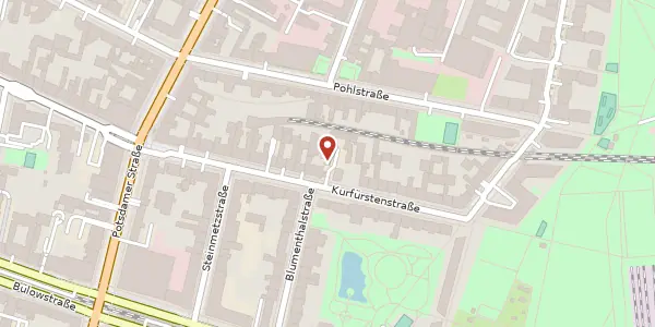 Karte der Umgebung von Kurfürstenstraße 14, 10719 Berlin