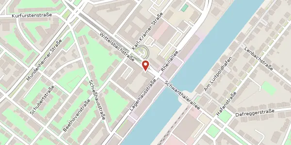 Karte der Umgebung von Wittelsbachstraße 1a, 67061 Ludwigshafen am Rhein