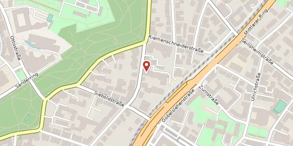 Karte der Umgebung von Friedenstr. 5, 97072 Würzburg