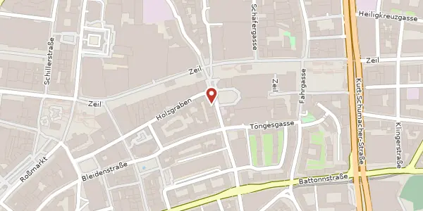 Karte der Umgebung von Hasengasse 21, 60311 Frankfurt