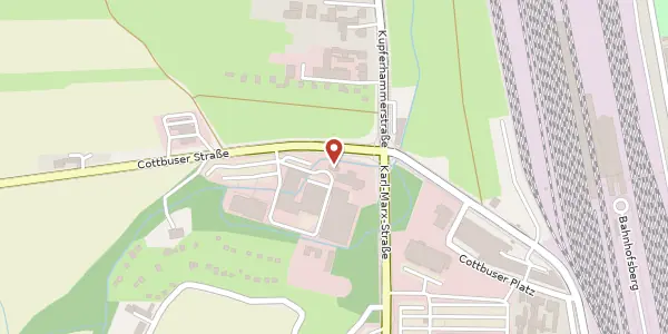 Karte der Umgebung von Cottbuser Str. 1, 03172 Guben