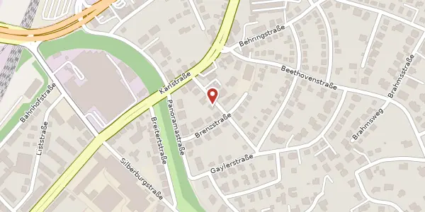 Karte der Umgebung von Silcherstraße 10, 72766 Reutlingen