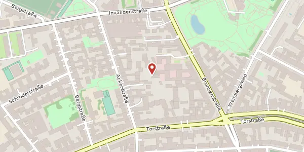 Karte der Umgebung von Ackerstraße 11 b, 10115 Berlin