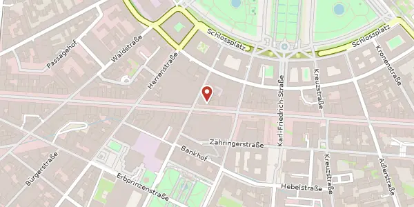 Karte der Umgebung von Kaiserstraße 90, 76133 Karlsruhe