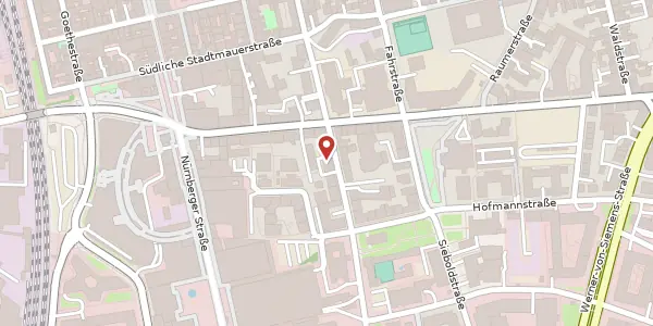 Karte der Umgebung von Schuhstr. 30, 91052 Erlangen