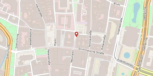 Karte der Umgebung von Reichsstraße 4, 04109 Leipzig