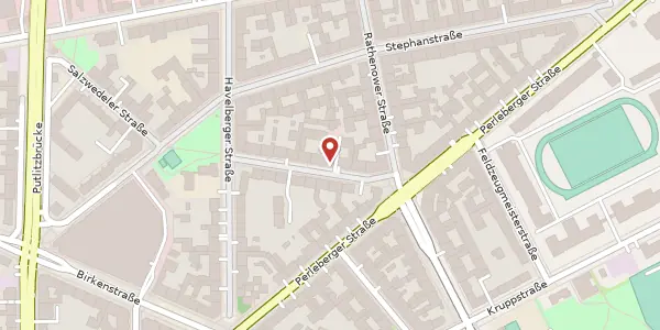 Karte der Umgebung von Stendaler Straße 4, 10559 Berlin