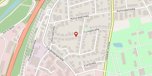 Karte der Umgebung von Fichtestraße 14, 35039 Marburg