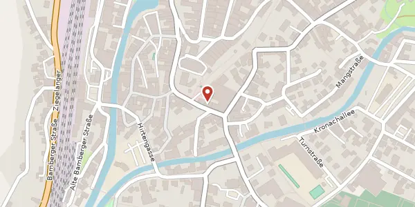Karte der Umgebung von Hussitenplatz 1A, 96317 Kronach
