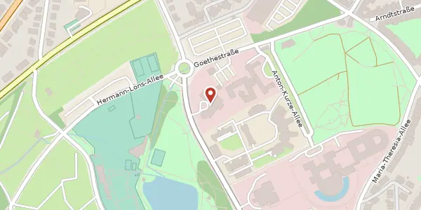 Karte der Umgebung von Aachener- und Münchener-Allee 1, 52074 Aachen