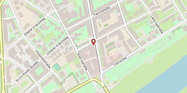 Karte der Umgebung von Hoyerswerdaer Straße 5, 01099 Dresden