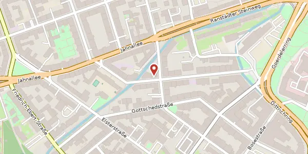 Karte der Umgebung von Lessingstraße 20, 04109 Leipzig