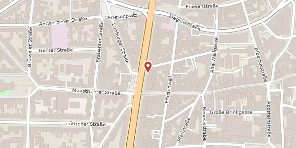 Karte der Umgebung von Hohenzollernring 38-40, 50672 Köln