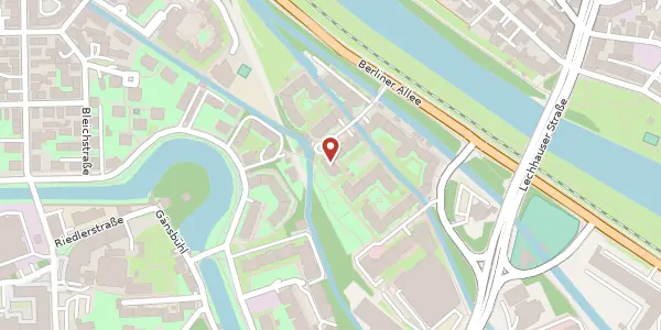 Karte der Umgebung von Berliner Allee 22 e, 86153 Augsburg