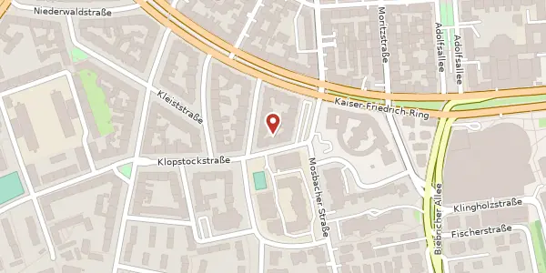 Karte der Umgebung von Klopstockstr. 1, 65187 Wiesbaden