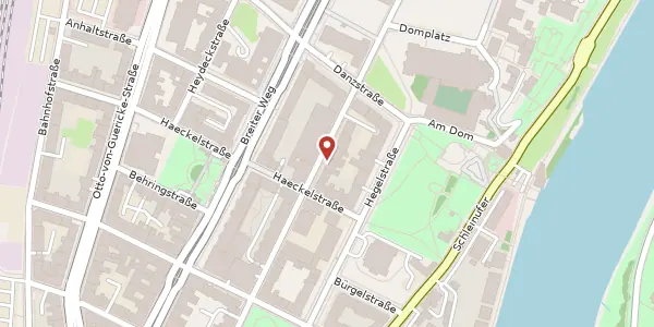 Karte der Umgebung von Leibnizstraße 48, 39104 Magdeburg