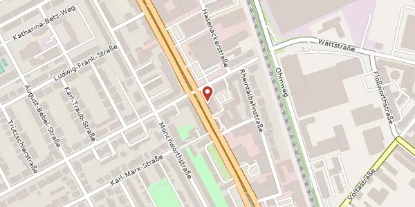 Karte der Umgebung von Neckarauer Str. 106, 68163 Mannheim