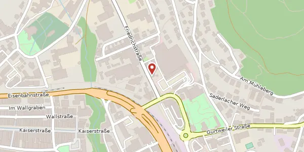 Karte der Umgebung von Friedrichstraße 4, 79761 Waldshut-Tiengen