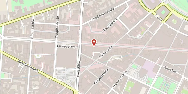 Karte der Umgebung von Kaiserstraße 209, 76133 Karlsruhe