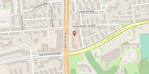 Karte der Umgebung von Pödeldorfer Straße 146, 96050 Bamberg