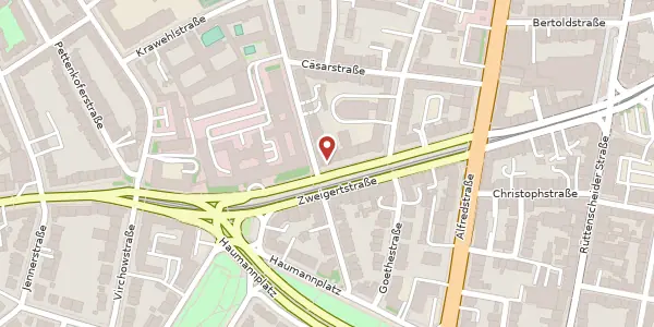 Karte der Umgebung von Zweigertstr. 50, 45130 Essen