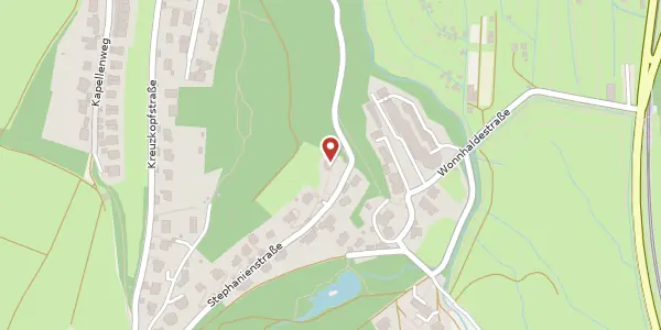 Karte der Umgebung von Stephanienstraße 38, 79100 Freiburg im Breisgau