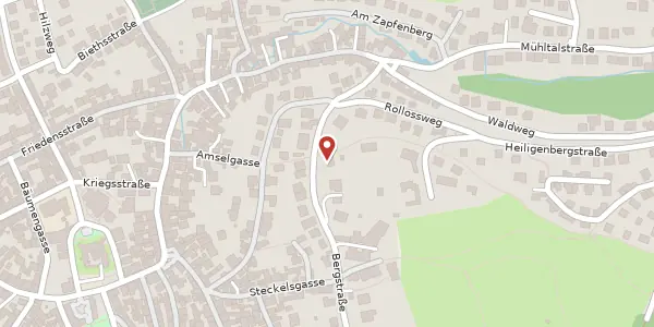Karte der Umgebung von Bergstraße 158, 69121 Heidelberg
