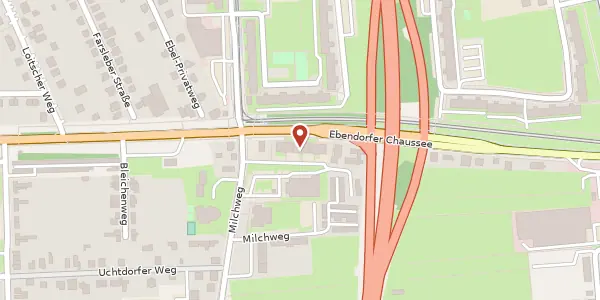 Karte der Umgebung von Ebendorfer Chaussee 47, 39128 Magdeburg