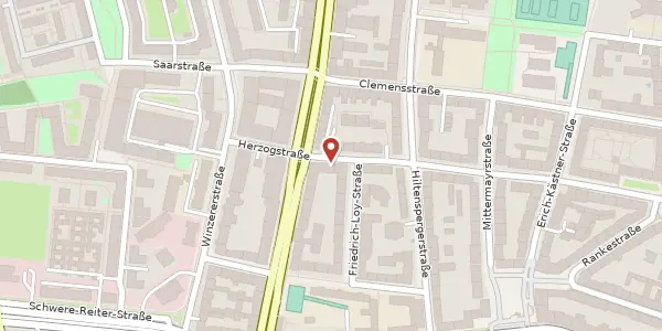 Karte der Umgebung von Herzogstr. 127, 80796 München