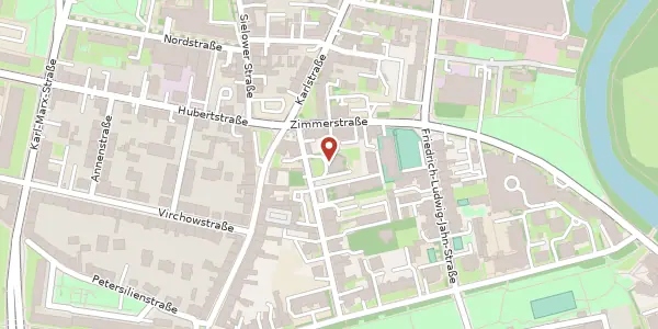 Karte der Umgebung von Dreifertstraße 9, 03044 Cottbus