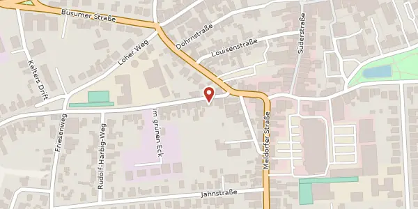 Karte der Umgebung von Blumenstraße 11, 25746 Heide