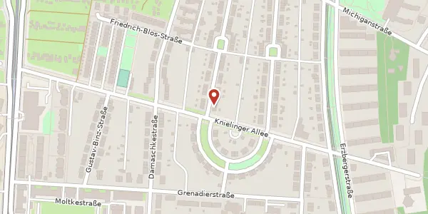 Karte der Umgebung von Friedrich-Wolff-Str. 4, 76133 Karlsruhe