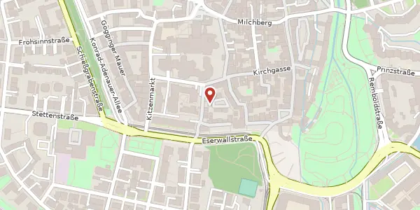 Karte der Umgebung von Baumgärtleingässchen 5, 86150 Augsburg