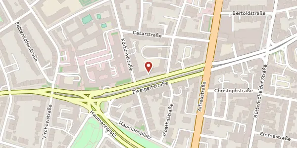 Karte der Umgebung von Zweigertstr. 36, 45130 Essen