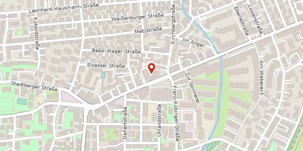 Karte der Umgebung von Augsburger Str. 26, 86157 Augsburg