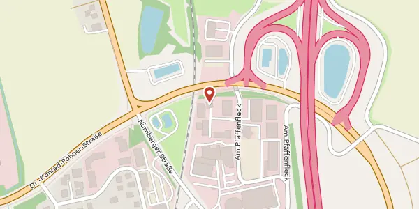 Karte der Umgebung von Am Pfaffenfleck 7, 95448 Bayreuth