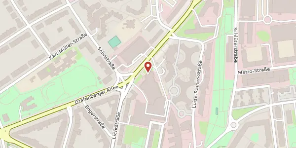Karte der Umgebung von Grafenberger Allee 277, 40237 Düsseldorf