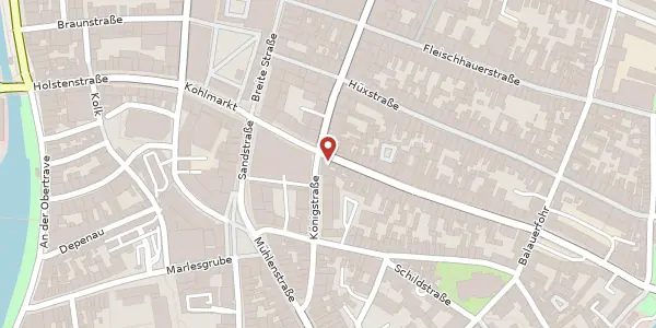 Karte der Umgebung von Königstraße 91, 23552 Lübeck