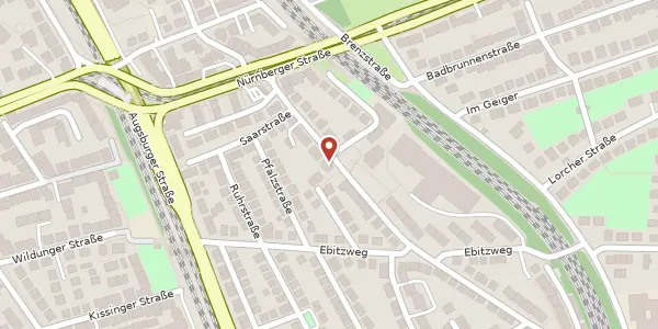 Karte der Umgebung von Beuthener Straße 14, 70374 Stuttgart