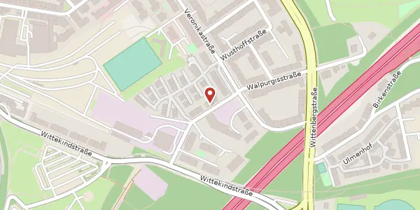 Karte der Umgebung von Walpurgisstr. 25, 45131 Essen