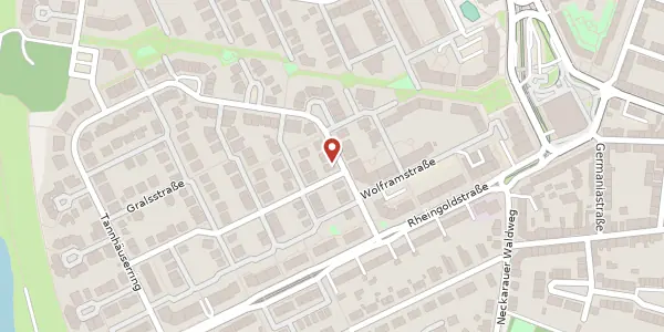 Karte der Umgebung von Tannhäuserring 15, 68199 Mannheim