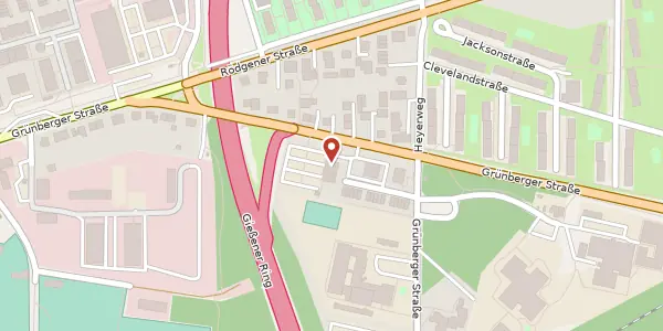 Karte der Umgebung von Grünberger Str. 168, 35394 Gießen