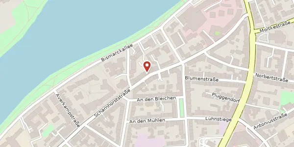 Karte der Umgebung von Scharnhorststr. 32, 48151 Münster