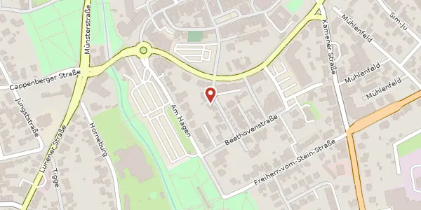 Karte der Umgebung von Mozartstr. 4, 59368 Werne