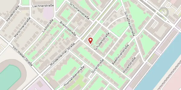 Karte der Umgebung von Rubensstraße 36, 67061 Ludwigshafen am Rhein