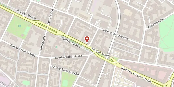 Karte der Umgebung von Fürther Str. 38, 90429 Nürnberg