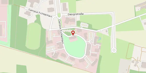 Karte der Umgebung von Campus Fichtenhain 42, 47807 Krefeld
