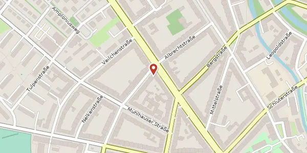 Karte der Umgebung von Nordhäuser Straße 18, 99089 Erfurt