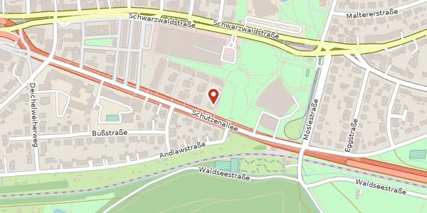 Karte der Umgebung von Schützenallee 66, 79102 Freiburg im Breisgau