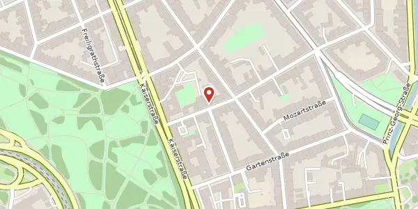 Karte der Umgebung von Rosenstr. 14, 40479 Düsseldorf